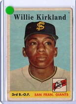 1958 Topps Base Set #128 Willie Kirkland