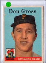 1958 Topps Base Set #172 Don Gross