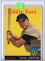 1958 Topps Base Set #173 Eddie Yost