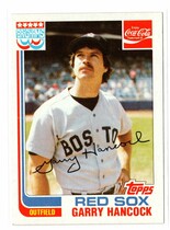 1982 Topps Boston Red Sox Brighams Coca-Cola #8 Garry Hancock