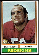1974 Topps Base Set #182 Len Hauss