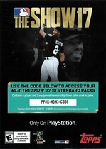 2017 Topps Base Set Series 2 #NNO Unused MLB The Show 17 Code Card