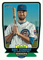 2017 Topps Heritage High Number Award Winners #AW-8 Ben Zobrist