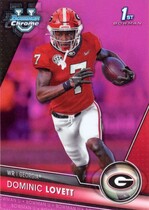 2023 Bowman Chrome University Pink Refractor #64 Dominic Lovett