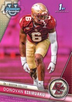 2023 Bowman Chrome University Pink Refractor #71 Donovan Ezeiruaku