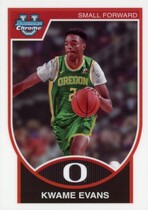 2023 Bowman Chrome University 2007-08 Bowman #07B-16 Kwame Evans