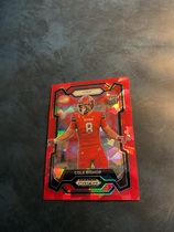 2024 Panini Prizm Draft Picks Red Ice Prizm #179 Cole Bishop