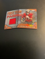 2024 Topps Chrome First Year Fabric Relics #FYF-JM Jalen Mcmillan