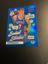 2024 Bowman Chrome University Social Studies Blue Refractor #SS-9 Kon Knueppel
