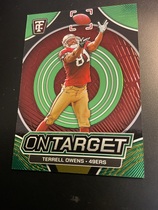 2024 Panini Totally Certified On Target Mirror Neon Green #20 Terrell Owens