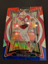 2024 Panini Select Red and Blue Shock Prizm #58 George Kittle