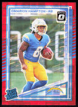 2025 Donruss Optic Rated Rookie Preview Red Pandora #303 Omarion Hampton