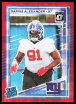 2025 Donruss Optic Rated Rookie Preview Red Pandora #379 Darius Alexander