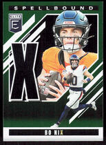 2025 Donruss Elite Spellbound Green #28 Bo Nix