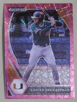 2021 Panini Prizm Draft Picks Pink Velocity Prizm #PDP67 Adrian Del Castillo