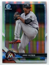 2018 Bowman Chrome Draft Refractor #BDC-66 Jorge Guzman