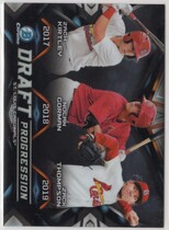 2019 Bowman Chrome Draft Draft Progression Trios #DPR-STL Nolan Gorman|Zach Kirtley|Zack Thompson