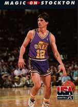 1992 SkyBox USA #110 Magic on Stockton