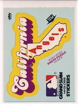 1979 Fleer Grand Slam Hi-Gloss Stickers #NNO California Angels