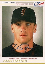 2002 Grandstand Texas League Top Prospects #NNO Jesse Foppert
