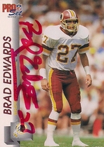 1992 Pro Set Base Set #672 Brad Edwards