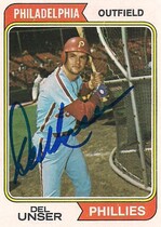 1974 Topps Base Set #69 Del Unser