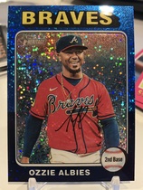 2024 Topps Heritage Chrome Blue Sparkle Refractor #345 Ozzie Albies