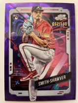 2024 Topps Chrome Cosmic Purple Nebula Refractor #62 Aj Smith-Shawver