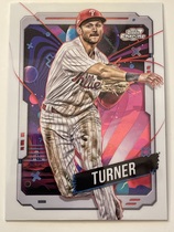 2024 Topps Chrome Cosmic White Hole Refractor #54 Trea Turner