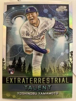 2024 Topps Chrome Cosmic Extraterrestrial Talent #ET-24 Yoshinobu Yamamoto