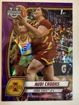 2024 Bowman Chrome University Purple Lava Refractor #9 Audi Crooks