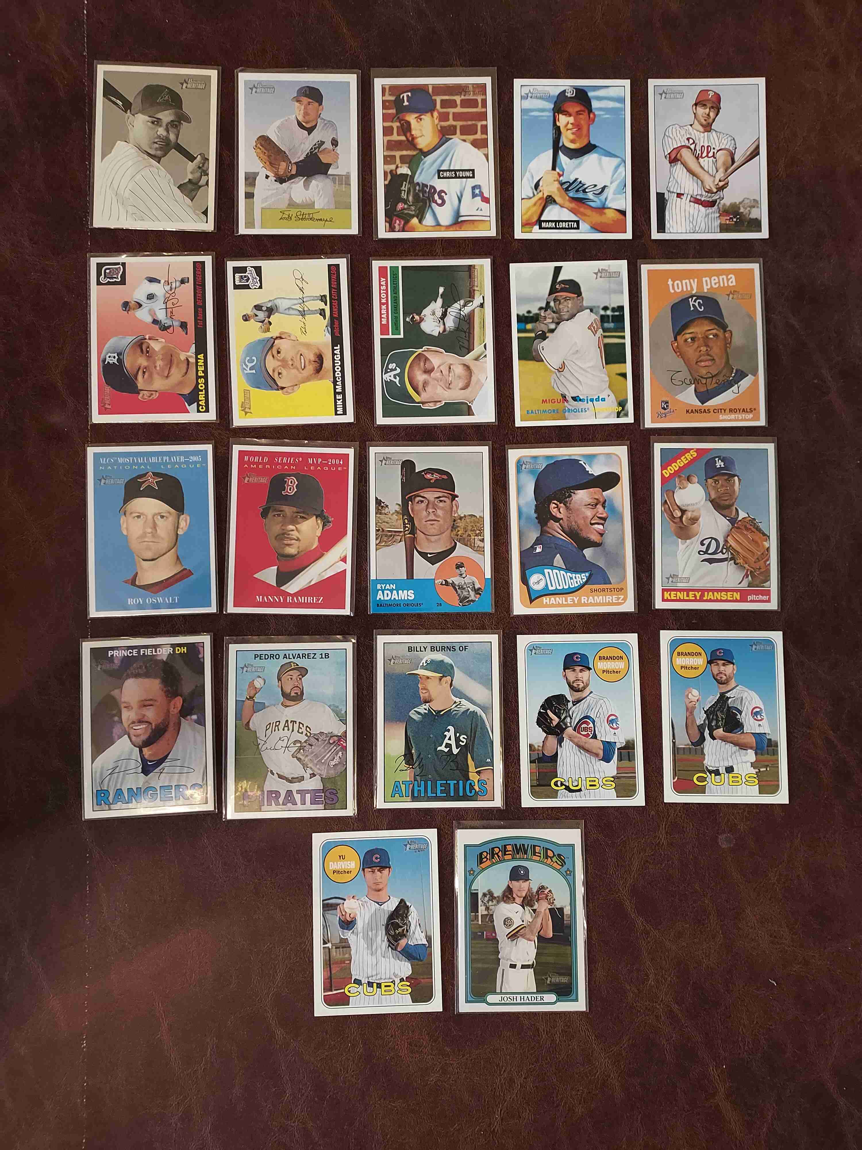 Sportlots Auctions Lot of (22) Topps & Bowman Heritage Short Prints